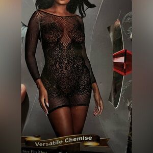 Elegant Black Lace Bodysuit